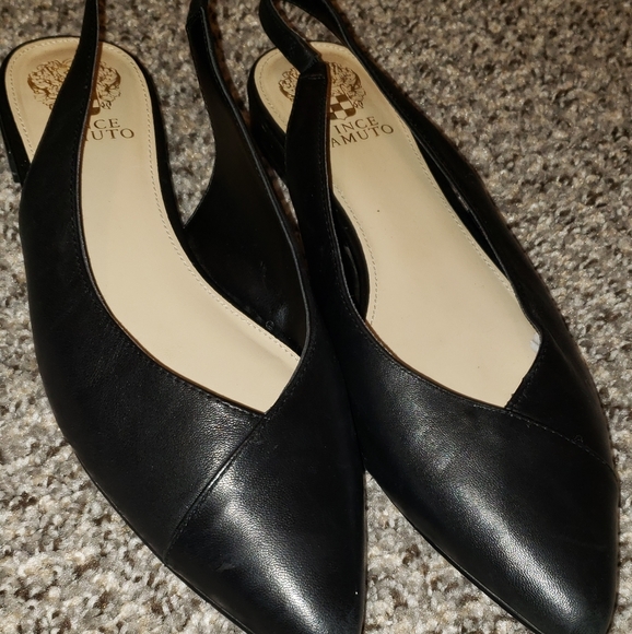 Vince Camuto Shoes - Vince Camuto Black Slingback Flats Like New